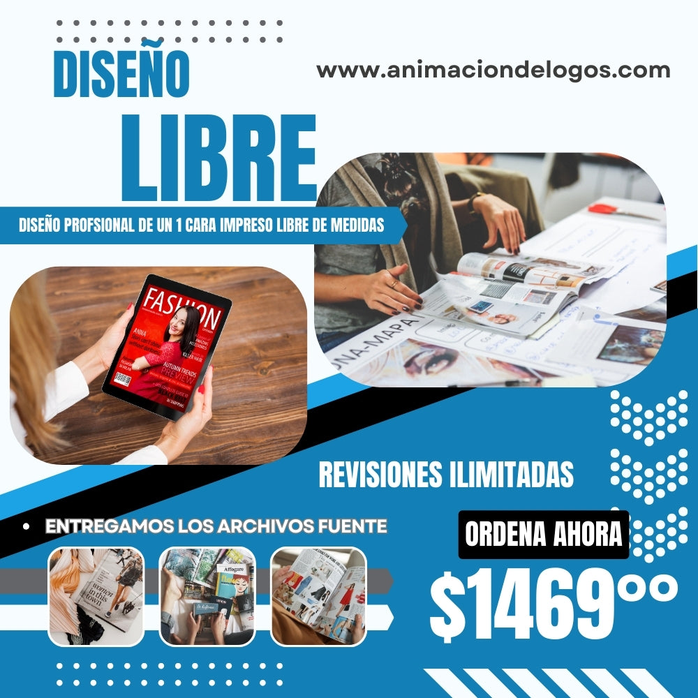 Diseño profesional libre para imprimir 2 caras