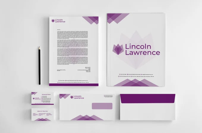 Diseño tarjetas de presentación + Papelería