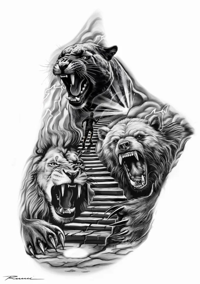 Diseño de tatuaje súper artístico en cualquier estilo.