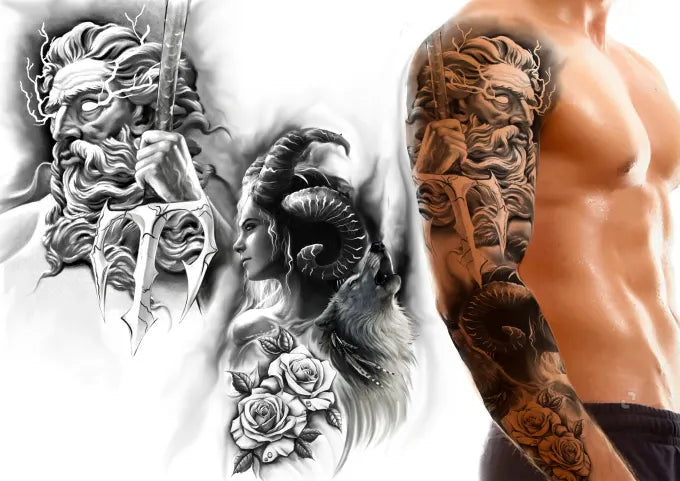 Diseño de tatuaje súper artístico en cualquier estilo.