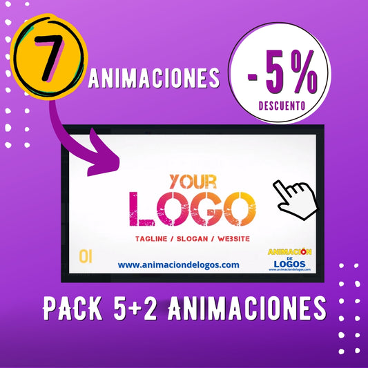 PACK 5+2 Animaciones de LOGO