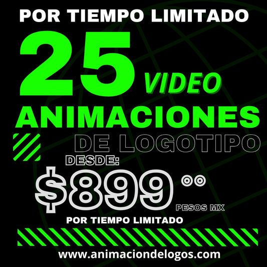 25 Video animaciones de logotipo           *Promoción temporal